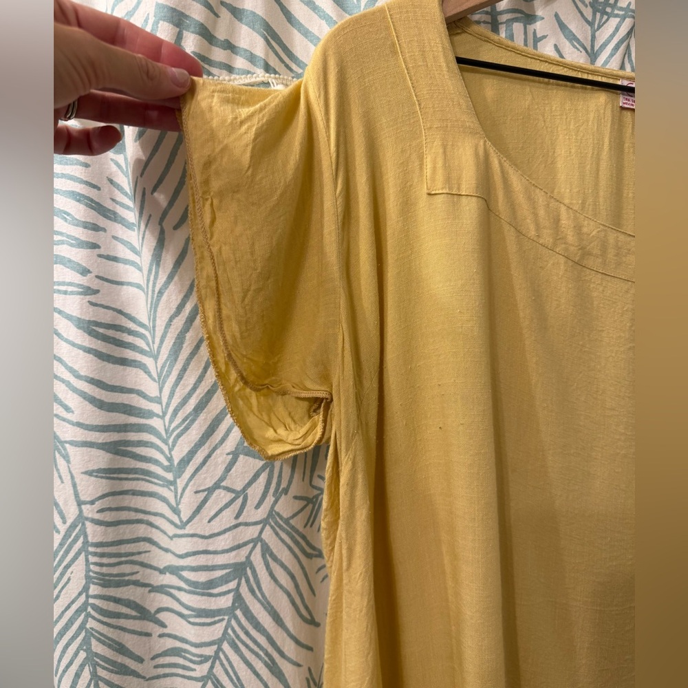 Buttercup Yellow Square Neck Blouse